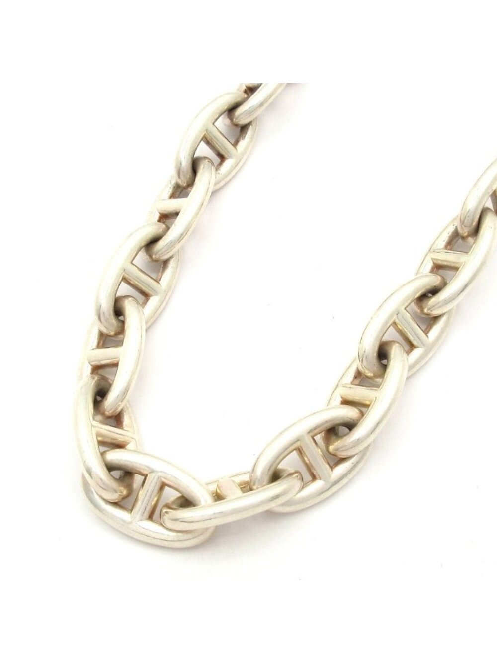 Hermes Necklace Chaine D'ancre GM Silver 29 Links
